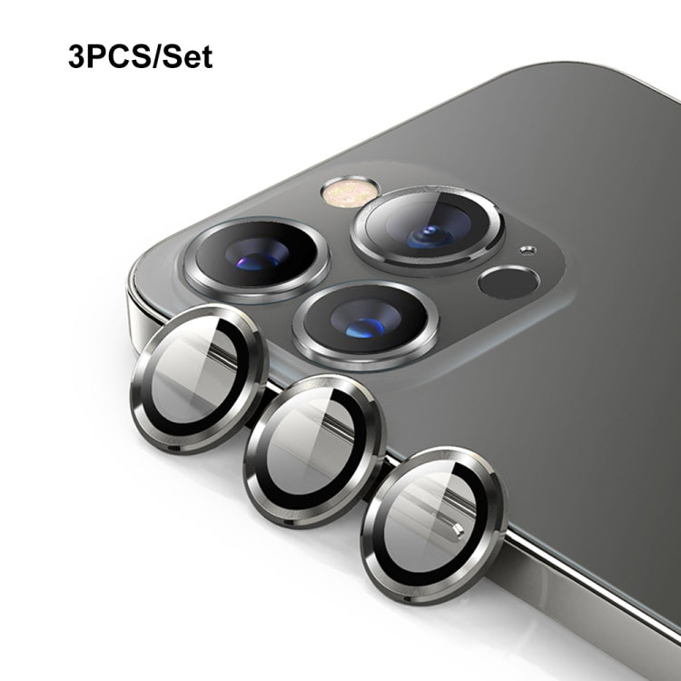 For iPhone 13 Pro ENKAY Hat-Prince Aluminium Alloy + Tempered Glass Camera Lens Cover Film Ring  / 13 Pro Max(Graphite) - HoMEdemic™ 
