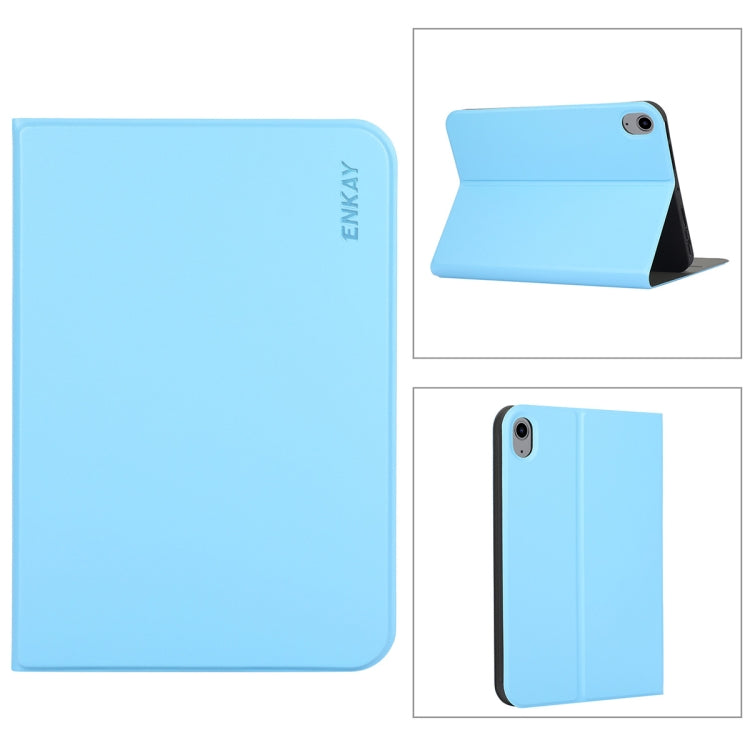 For iiPad mini 2024 / mini 6 ENKAY Horizontal Flip PU Leather + TPU Smart Tablet Case with Holder & Sleep / Wake-up Function(Light Blue) - HoMEdemic™ 