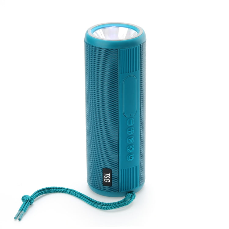 T&G TG635 Portable Outdoor Waterproof Bluetooth Speaker with Flashlight Function(Peacock blue) - HoMEdemic™ 