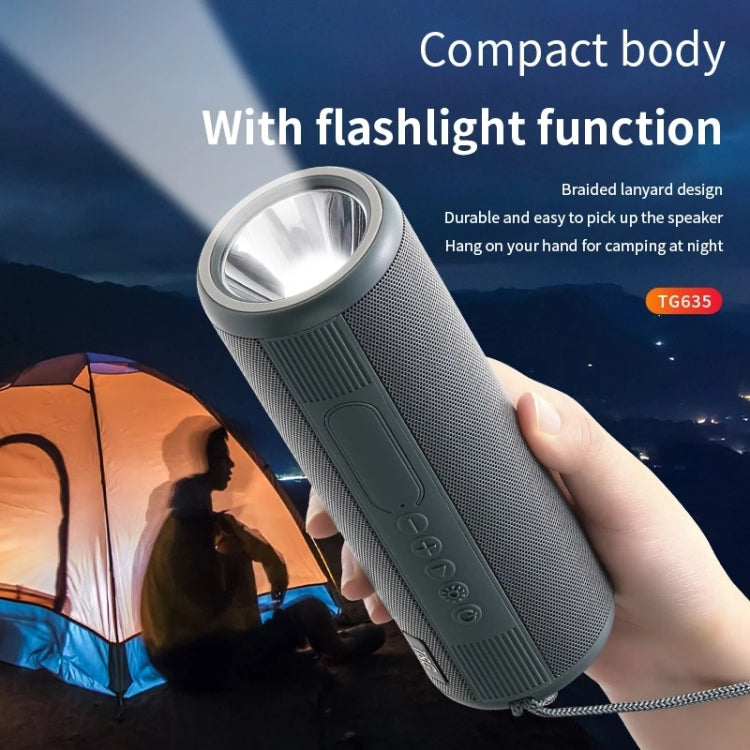 T&G TG635 Portable Outdoor Waterproof Bluetooth Speaker with Flashlight Function(Peacock blue) - HoMEdemic™ 