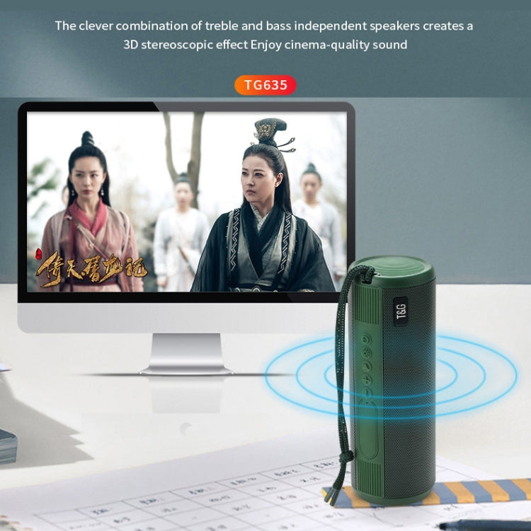 T&G TG635 Portable Outdoor Waterproof Bluetooth Speaker with Flashlight Function(Peacock blue) - HoMEdemic™ 