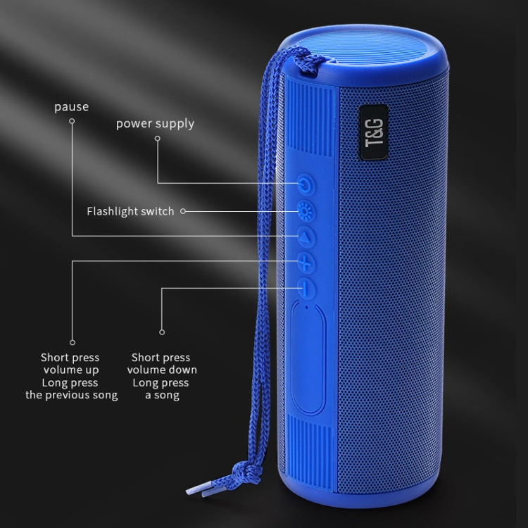 T&G TG635 Portable Outdoor Waterproof Bluetooth Speaker with Flashlight Function(Peacock blue) - HoMEdemic™ 