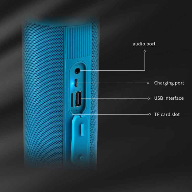 T&G TG635 Portable Outdoor Waterproof Bluetooth Speaker with Flashlight Function(Peacock blue) - HoMEdemic™ 