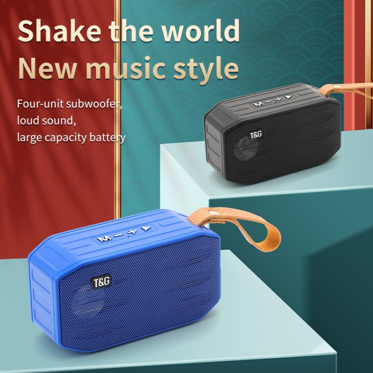 T&G TG296 Portable Wireless Bluetooth 5.0 Speaker Support TF Card / FM / 3.5mm AUX / U-Disk / Hands-free(Blue) - HoMEdemic™ 