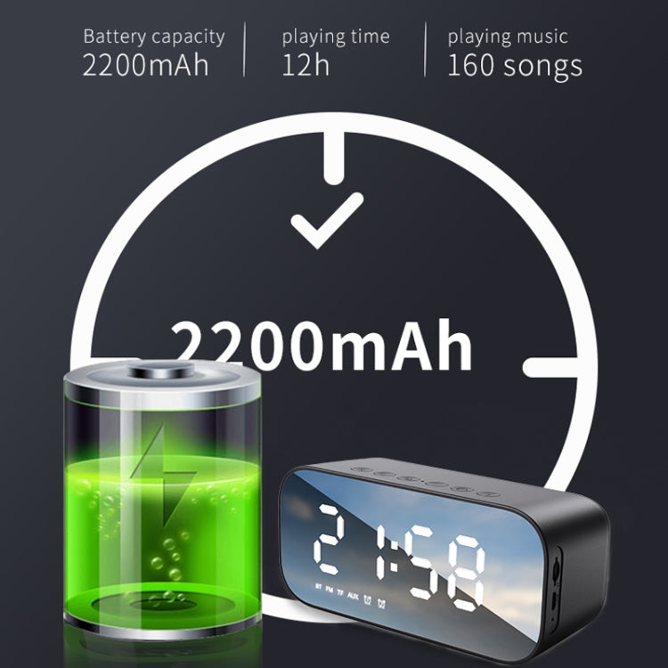 AEC BT518 Portable Wireless Bluetooth Speaker LED Alarm Clock Support AUX / TF Card / FM - HoMEdemic™ 