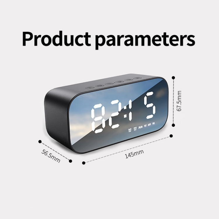 AEC BT518 Portable Wireless Bluetooth Speaker LED Alarm Clock Support AUX / TF Card / FM - HoMEdemic™ 