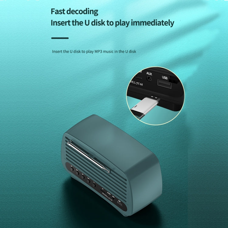 OneDer JY68 Wireless Bluetooth Speaker 3D Surround Stereo FM Radio Music Player Subwoofer(Green) - HoMEdemic™ 