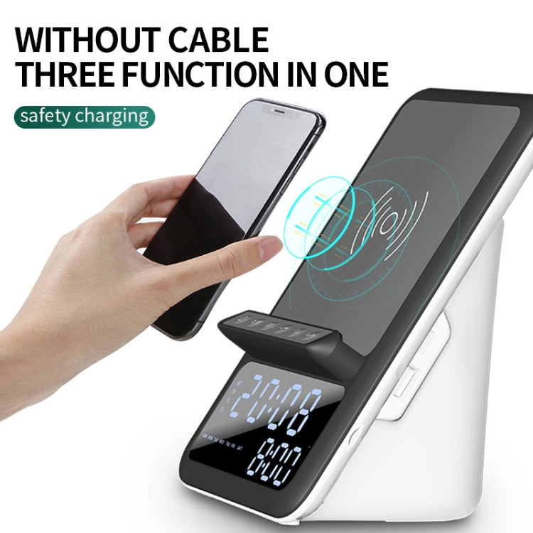 AEC BT512 Multifunctional Bluetooth Speaker 10W Wireless Charger LED Desktop Electronic Alarm Clock - HoMEdemic™ 
