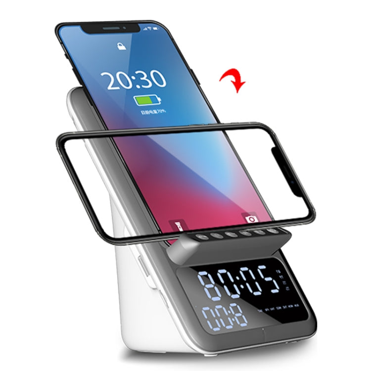 AEC BT512 Multifunctional Bluetooth Speaker 10W Wireless Charger LED Desktop Electronic Alarm Clock - HoMEdemic™ 