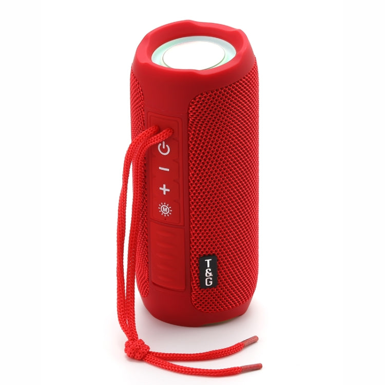 T&G TG227 Outdoor Portable Waterproof Bluetooth Music Speaker with LED Support FM / TF / USB(Red) - HoMEdemic™ 