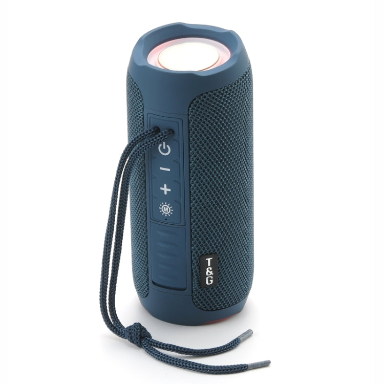 T&G TG227 Outdoor Portable Waterproof Bluetooth Music Speaker with LED Support FM / TF / USB(Navy blue) - HoMEdemic™ 