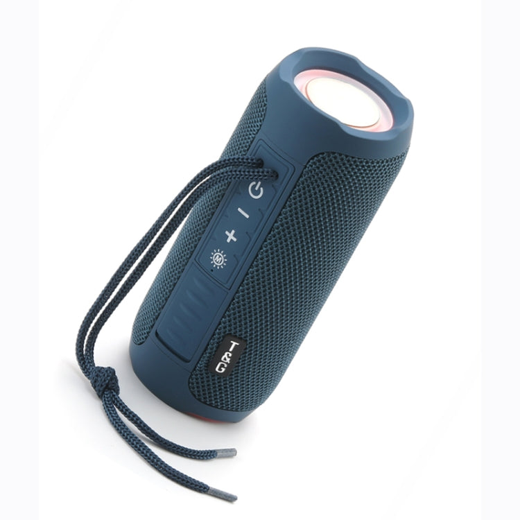 T&G TG227 Outdoor Portable Waterproof Bluetooth Music Speaker with LED Support FM / TF / USB(Navy blue) - HoMEdemic™ 