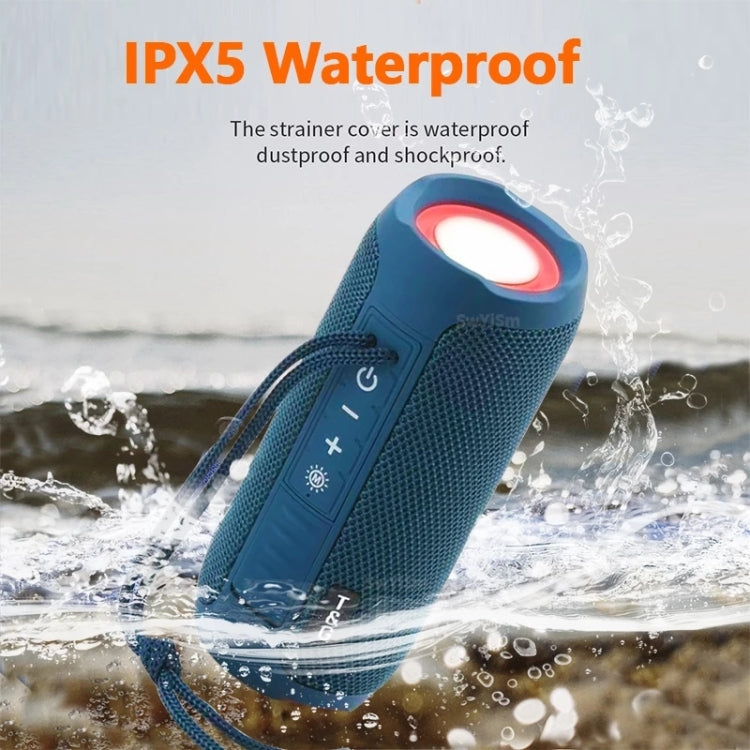 T&G TG227 Outdoor Portable Waterproof Bluetooth Music Speaker with LED Support FM / TF / USB(Black) - HoMEdemic™ 
