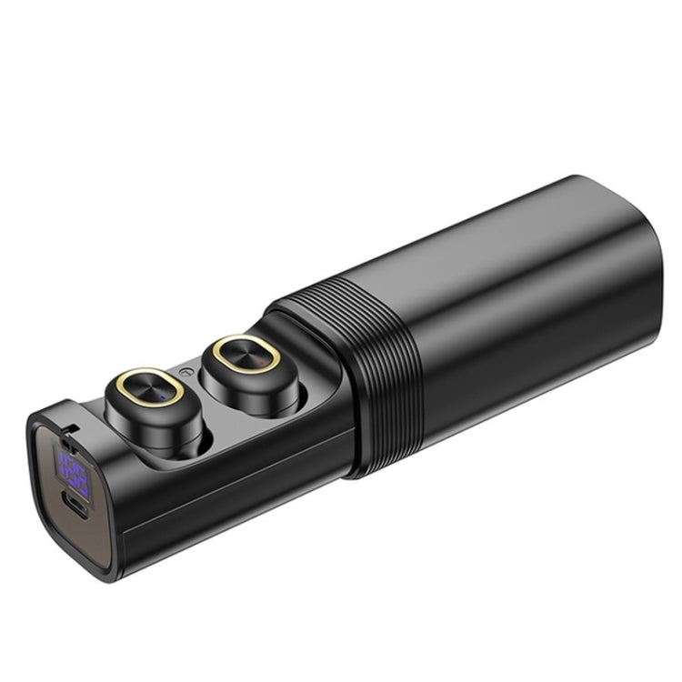 T&G TG909 TWS In-Ear Mini Dual Channel Stereo Bluetooth Earphones with LED Display(Black Gold) - HoMEdemic™ 