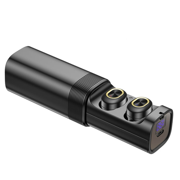 T&G TG909 TWS In-Ear Mini Dual Channel Stereo Bluetooth Earphones with LED Display(Black Gold) - HoMEdemic™ 