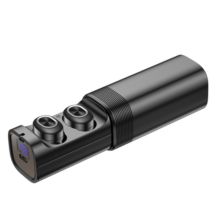 T&G TG909 TWS In-Ear Mini Dual Channel Stereo Bluetooth Earphones with LED Display(Black Silver) - HoMEdemic™ 
