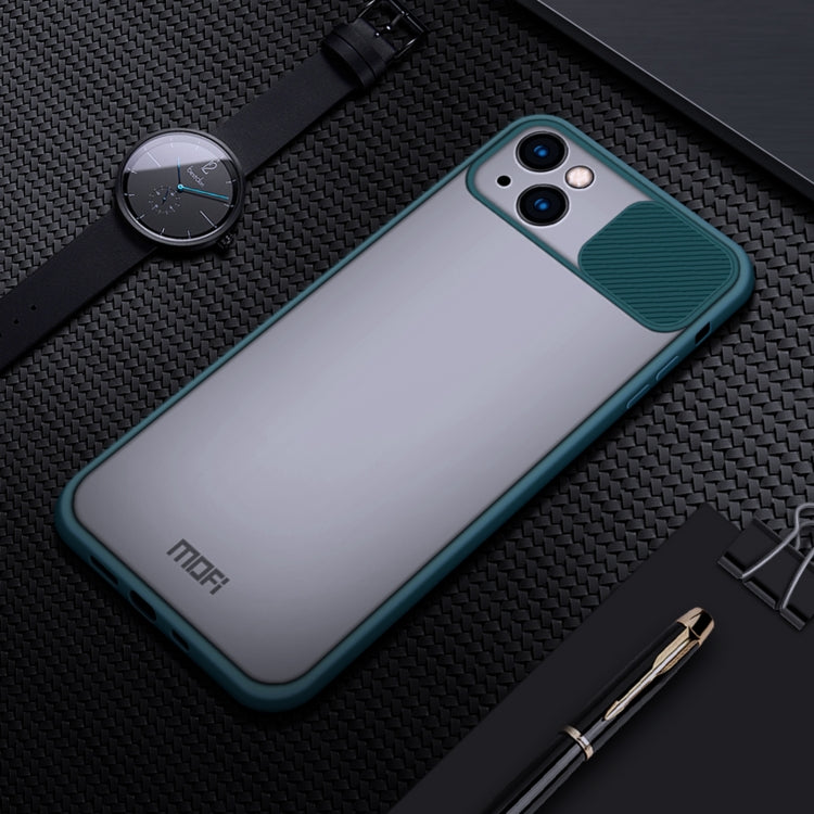 For iPhone 13 MOFI Translucent Frosted PC + TPU Phone Case(Green) - HoMEdemic™ 
