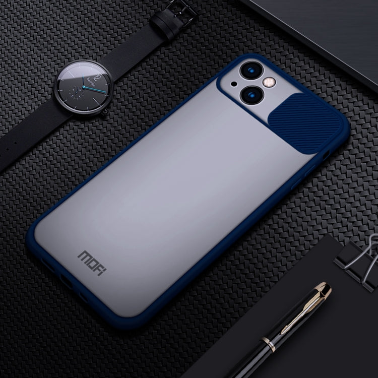 For iPhone 13 MOFI Translucent Frosted PC + TPU Phone Case(Blue) - HoMEdemic™ 