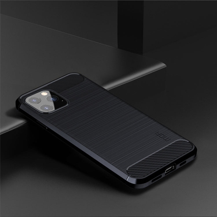 For iPhone 12 / 12 Pro MOF Gentleness Series Brushed Texture Carbon Fiber Soft TPU Case(Blue) - HoMEdemic™ 