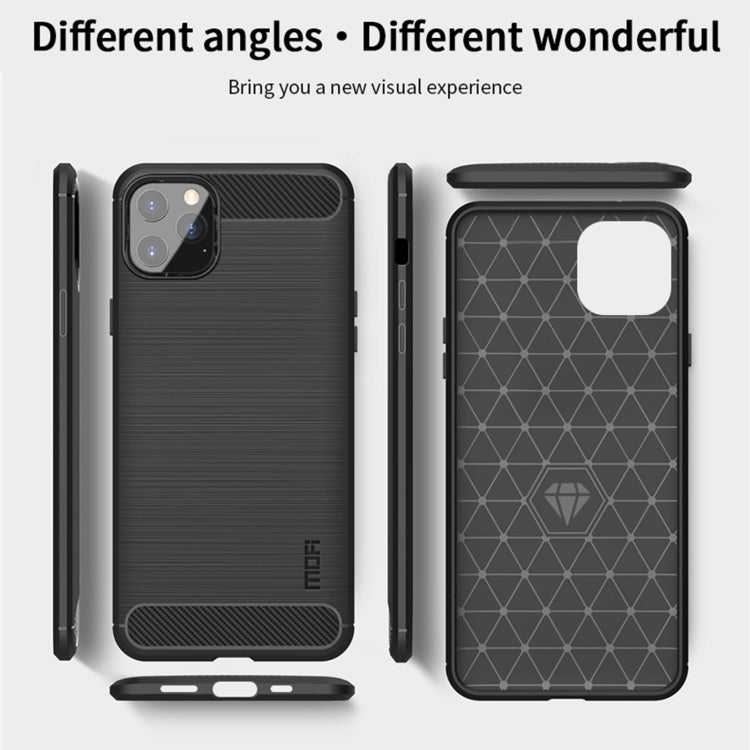 For iPhone 12 / 12 Pro MOF Gentleness Series Brushed Texture Carbon Fiber Soft TPU Case(Gray) - HoMEdemic™ 