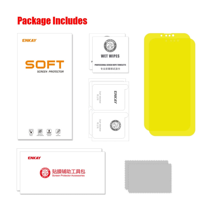 2 PCS ENKAY Full Glue Explosion-proof Hydrogel Film For iPhone 13 / 13 Pro - HoMEdemic™ 