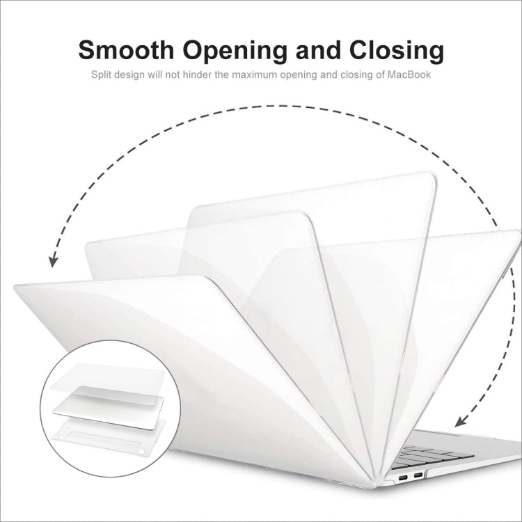 ENKAY Hat-Prince 3 in 1 Crystal Laptop Protective Case + TPU Keyboard Film + Anti-dust Plugs Set for MacBook Pro 14.2 inch A2442 2021, Version:EU Version(Transparent) - HoMEdemic™ 