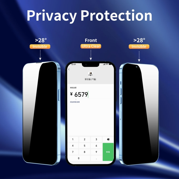 For iPhone 13 mini ENKAY Quick Stick Anti-peeping Tempered Glass Film - HoMEdemic™ 
