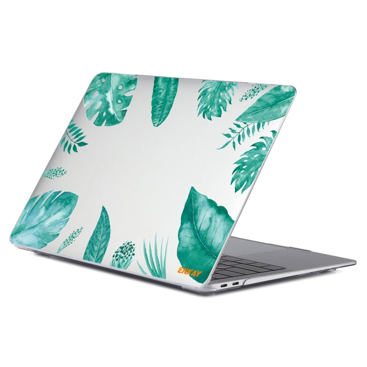 ENKAY Hat-Prince Forest Series Pattern Laotop Protective Crystal Case for MacBook Air 13.3 inch A1932 2018(Green Leaf Pattern) - HoMEdemic™ 