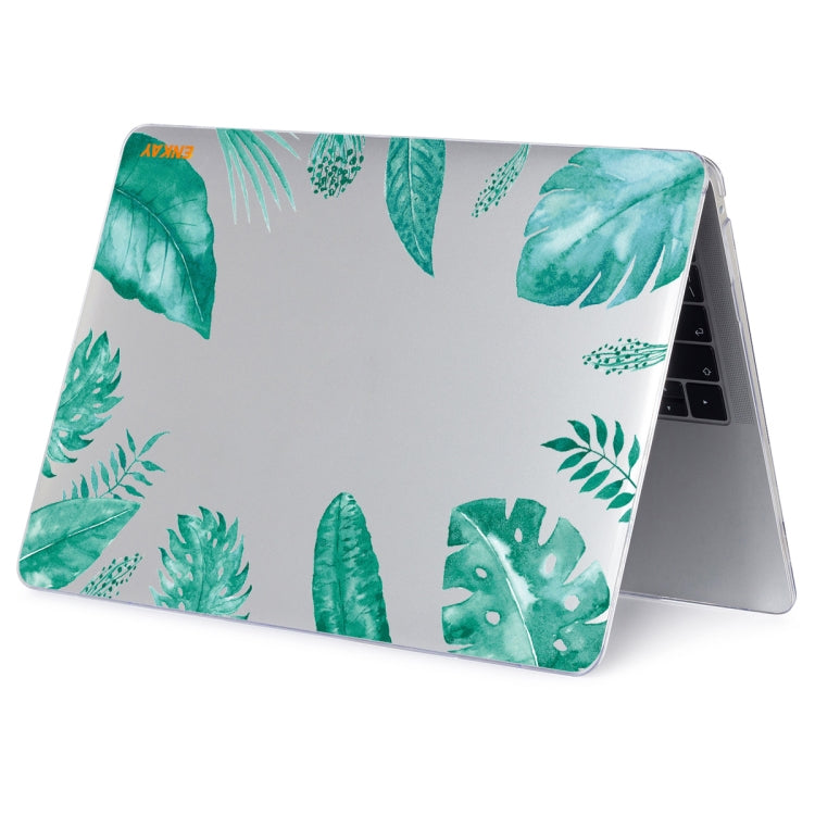 ENKAY Hat-Prince Forest Series Pattern Laotop Protective Crystal Case for MacBook Air 13.3 inch A1932 2018(Green Leaf Pattern) - HoMEdemic™ 