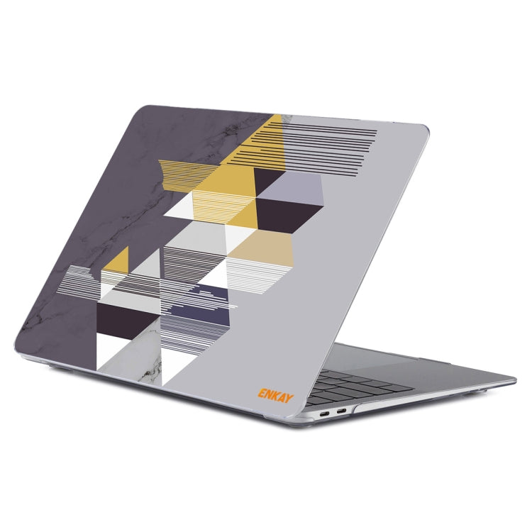 ENKAY Hat-Prince Geometry Pattern Laotop Protective Crystal Case for MacBook Air 13.3 inch A1932 2018(Geometry No.1) - HoMEdemic™ 