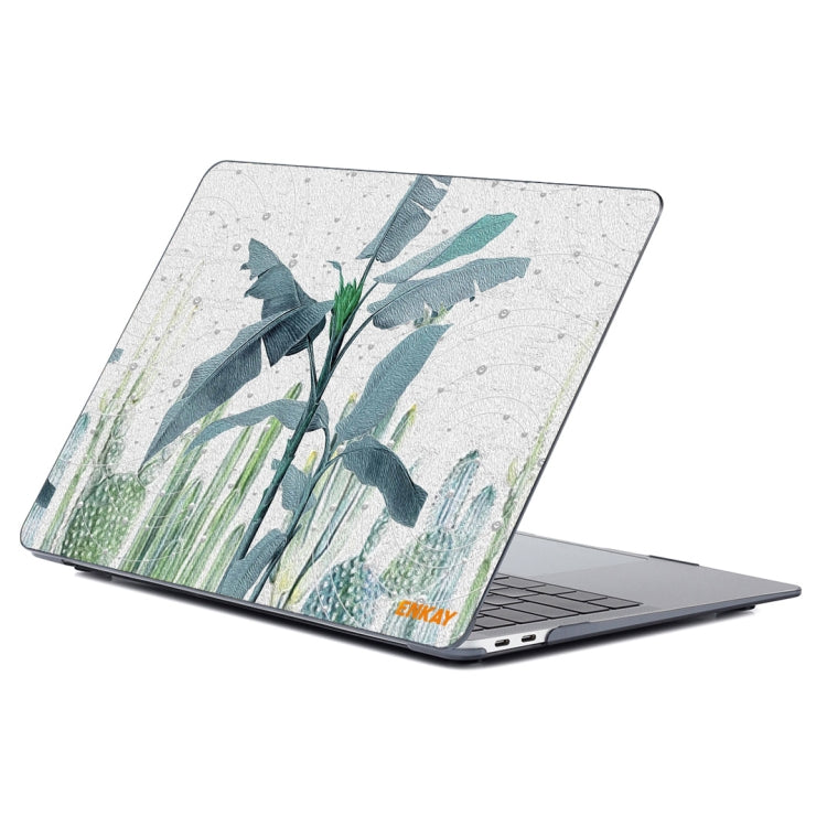 For MacBook Air 13.3 inch A1932 2018 ENKAY Hat-Prince Natural Series Laotop Protective Crystal Case(Banana Leaves) - HoMEdemic™ 