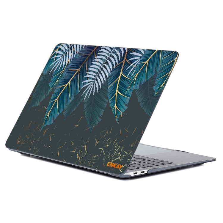 For MacBook Air 13.3 inch A1932 2018 ENKAY Hat-Prince Natural Series Laotop Protective Crystal Case(Palm Leaf) - HoMEdemic™ 