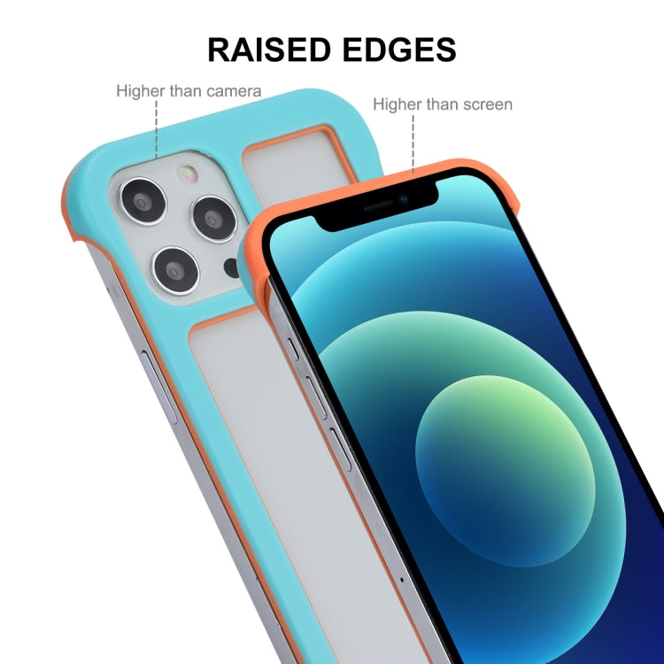 For iPhone 12 / 12 Pro ENKAY Frameless Hollow Shockproof PC Case(Blue) - HoMEdemic™ 