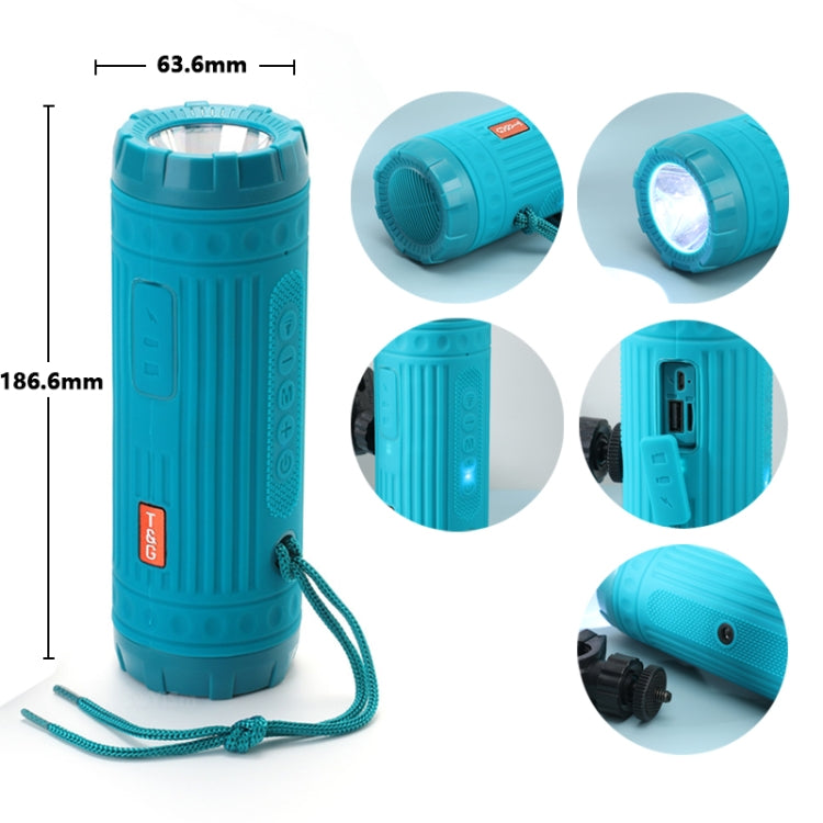T&G TG312 LED Outdoor Portable Multifunctional Wireless Bluetooth Speaker(Green) - HoMEdemic™ 