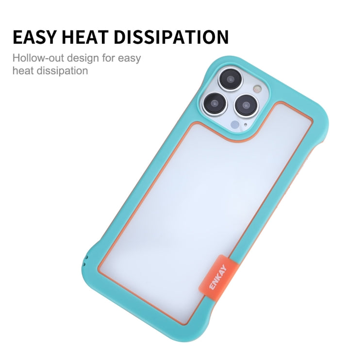 For iPhone 13 Pro ENKAY Frameless Hollow Shockproof PC Case (Blue) - HoMEdemic™ 