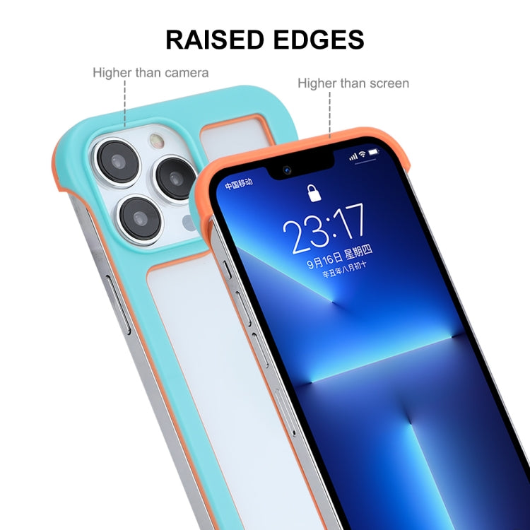 For iPhone 13 Pro ENKAY Frameless Hollow PC Case + Glass Film (Blue) - HoMEdemic™ 