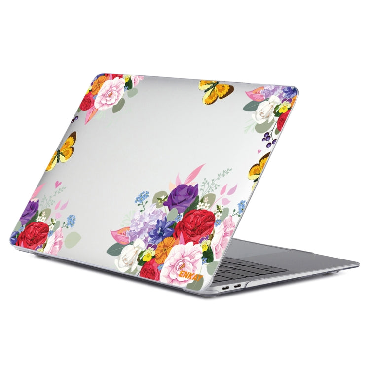 ENKAY Flower Series Pattern Laotop Protective Crystal Case For MacBook Air 13.3 inch A1932 / A2179 / A2337(Rose) - HoMEdemic™ 