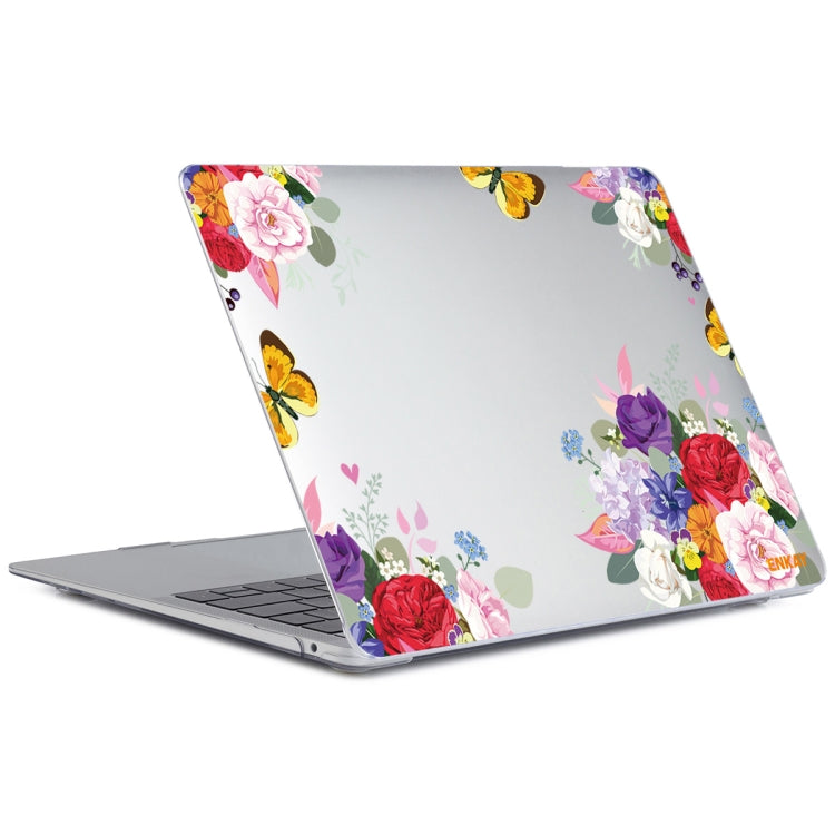 ENKAY Flower Series Pattern Laotop Protective Crystal Case For MacBook Air 13.3 inch A1932 / A2179 / A2337(Rose) - HoMEdemic™ 