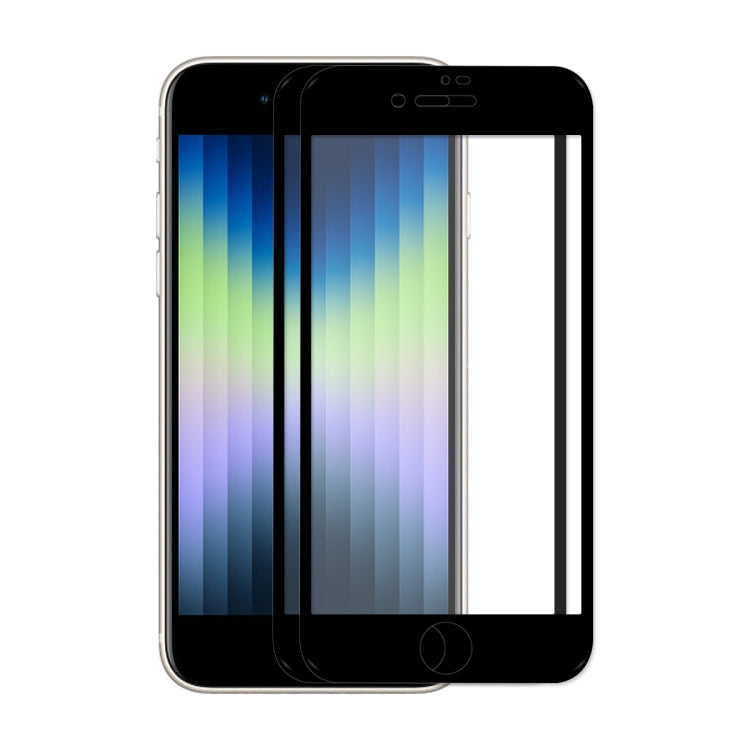For iPhone SE 2022 / SE 2020 / 8 / 7 2pcs ENKAY Full Glue 0.26mm 9H 2.5D Tempered Glass Full Film - HoMEdemic™ 