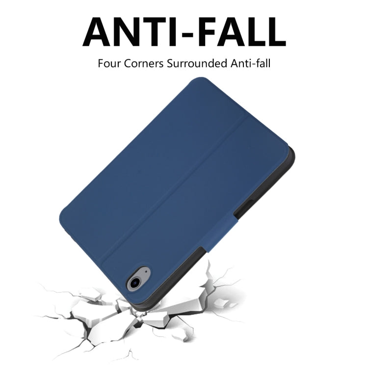 For iPad mini 2024 / mini 6 ENKAY Leather Stand Smart Tablet Case(Dark Blue) - HoMEdemic™ 