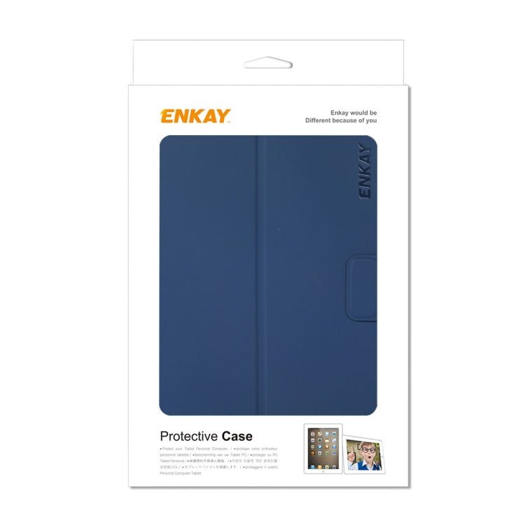 For iPad mini 2024 / mini 6 ENKAY Leather Stand Smart Tablet Case(Dark Blue) - HoMEdemic™ 
