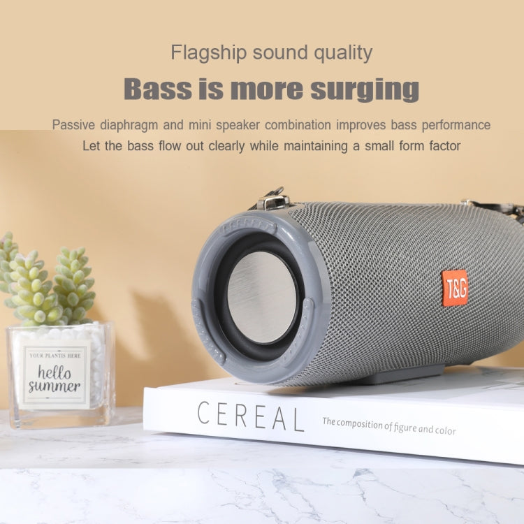 T&G TG324 High Power Waterproof Portable Bluetooth Speaker Support FM / TF Card(Gray) - HoMEdemic™ 