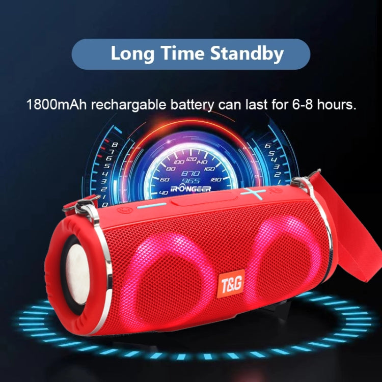 T&G TG642 RGB Light Waterproof  Portable Bluetooth Speaker Support FM / TF Card(Blue) - HoMEdemic™ 