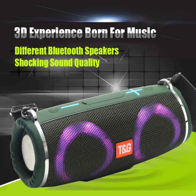 T&G TG642 RGB Light Waterproof  Portable Bluetooth Speaker Support FM / TF Card(Black) - HoMEdemic™ 