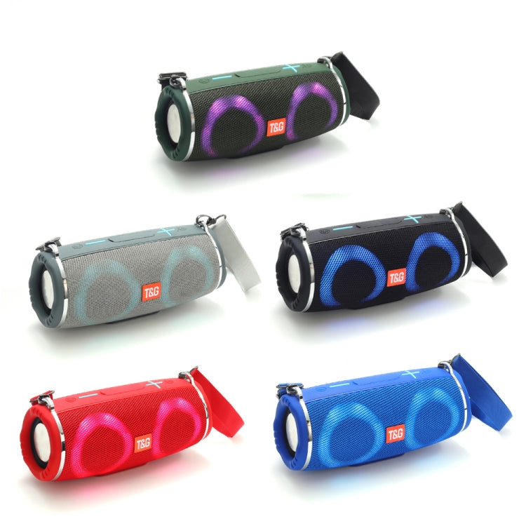 T&G TG642 RGB Light Waterproof  Portable Bluetooth Speaker Support FM / TF Card(Blue) - HoMEdemic™ 
