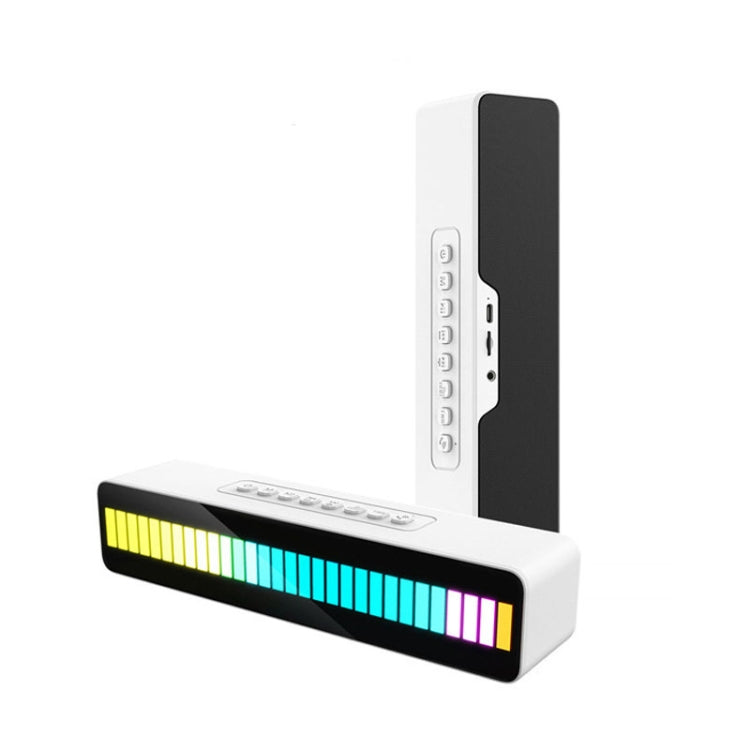 Duosi M8 LED Pickup Rhythm Ambient Light Multi-function TWS Bluetooth Speaker Bar(White) - HoMEdemic™ 