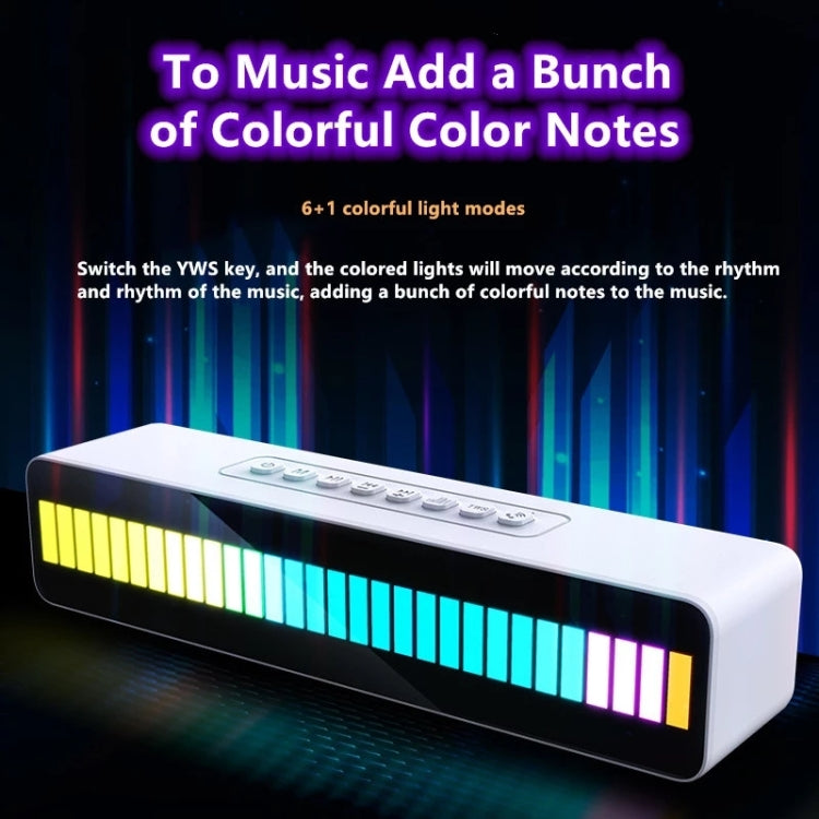 Duosi M8 LED Pickup Rhythm Ambient Light Multi-function TWS Bluetooth Speaker Bar(Black) - HoMEdemic™ 