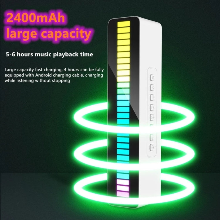 Duosi M8 LED Pickup Rhythm Ambient Light Multi-function TWS Bluetooth Speaker Bar(White) - HoMEdemic™ 