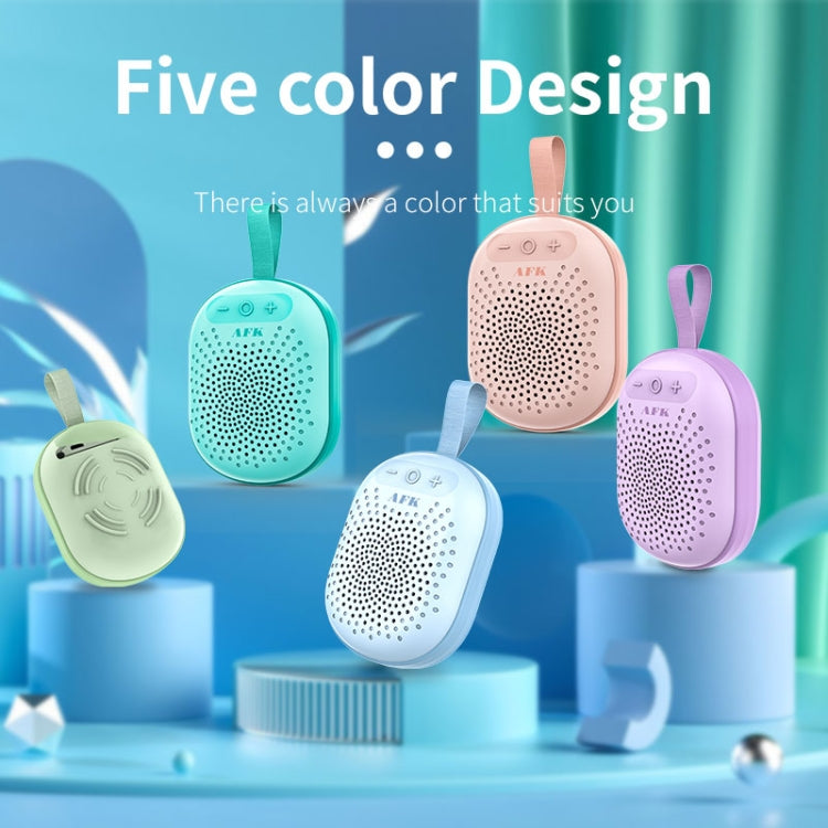 AEC BT513 RGB Light Waterproof Portable Bluetooth Speaker Support FM / TF Card(Peacock Blue) - HoMEdemic™ 