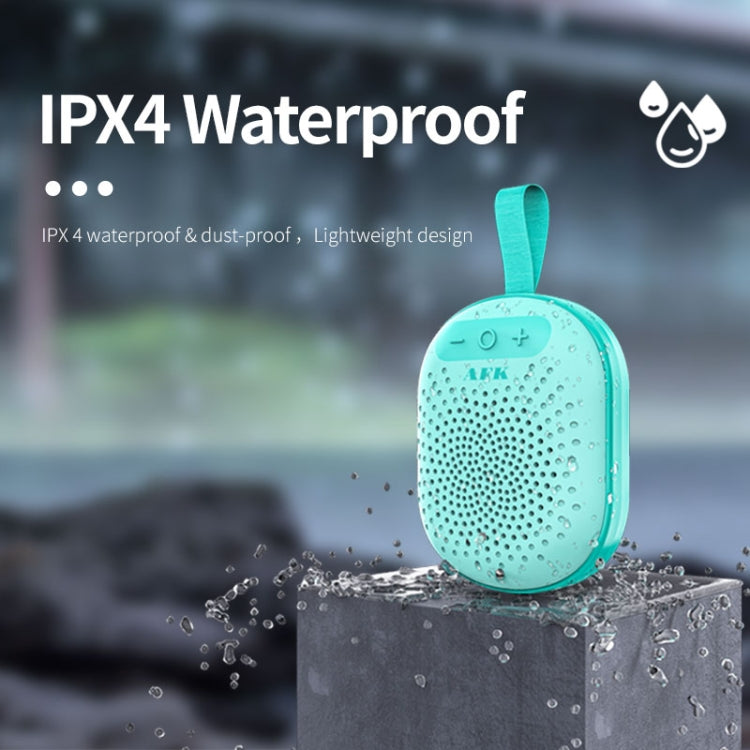AEC BT513 RGB Light Waterproof Portable Bluetooth Speaker Support FM / TF Card(Peacock Blue) - HoMEdemic™ 